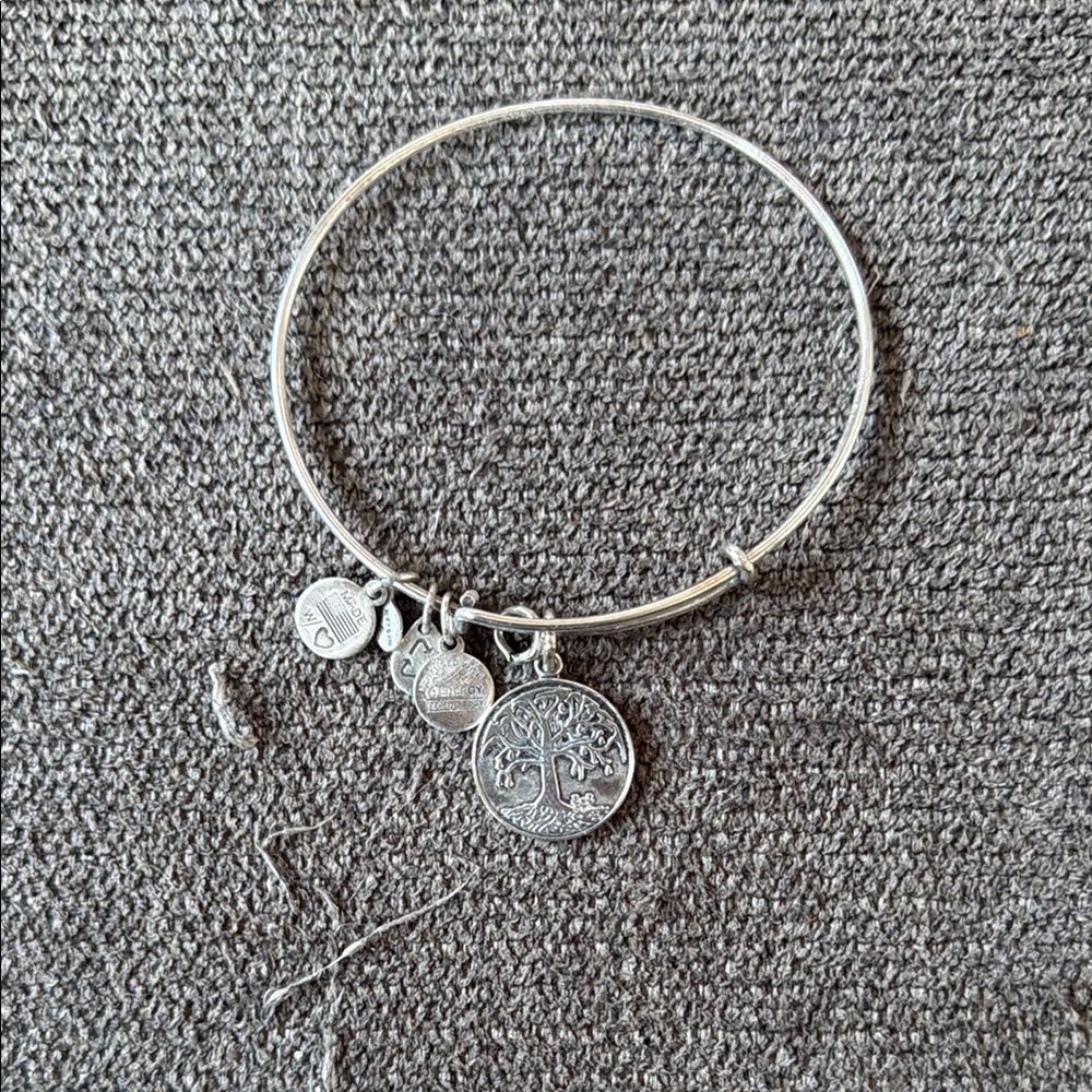 Silver Tree of Life Charm Bracelet Alex and Ani in silver
